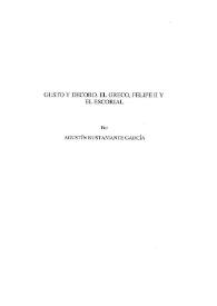 Gusto y decoro. El Greco, Felipe II y El Escorial / Agustín Bustamante García | Biblioteca Virtual Miguel de Cervantes