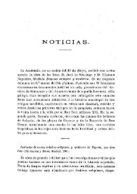 Noticias. Boletín de la Real Academia de la Historia, tomo 41 (julio-septiembre 1902). Cuadernos I-III / F.F., A.R.V. | Biblioteca Virtual Miguel de Cervantes