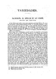 Hagiografía. El sepulcro de San Ordoño, obispo de Astorga / Fidel Fita | Biblioteca Virtual Miguel de Cervantes