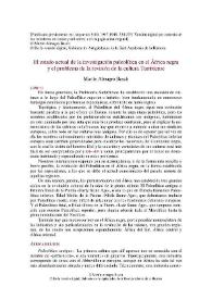 El estado actual de la investigación paleolítica en el África negra y el problema de la revisión de la cultura Tumbiense / Martín Almagro Basch | Biblioteca Virtual Miguel de Cervantes