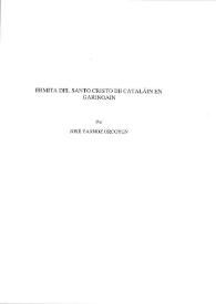 Ermita del Santo Cristo de Cataláin en Garinoain / José Yarnoz Orcoyen | Biblioteca Virtual Miguel de Cervantes