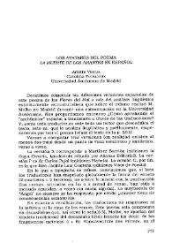 Los avatares del poema La muerte de los amantes en español / Carolina Foullioux y Arlette Veglia | Biblioteca Virtual Miguel de Cervantes