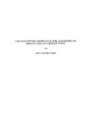Los conceptos asimilados por Hipódamo de Mileto para su ciudad ideal / Luis Cervera Vera | Biblioteca Virtual Miguel de Cervantes