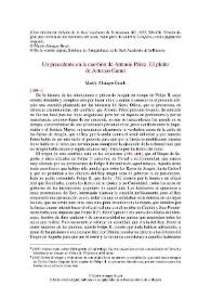Un precedente en la cuestión de Antonio Pérez. El pleito de Antonio Gamir / Martín Almagro Basch | Biblioteca Virtual Miguel de Cervantes