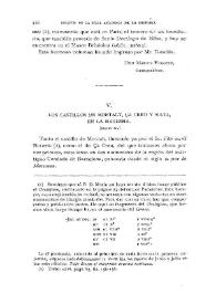 Los castillos de Montalt, Ça Creu y Mata, en la Maresme (Siglo XI) / Francisco Carreras y Candi | Biblioteca Virtual Miguel de Cervantes