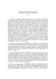 Noticias. Boletín de la Real Academia de la Historia. Tomo 47 (octubre, 1905). Cuaderno IV / [Fidel  Fita y Antonio  Rodríguez Villa] | Biblioteca Virtual Miguel de Cervantes