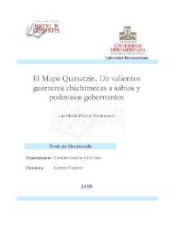 El Mapa Quinatzin, de valientes guerreros chichimecas a sabios y poderosos gobernantes / María de la Luz Mohar Betancourt | Biblioteca Virtual Miguel de Cervantes