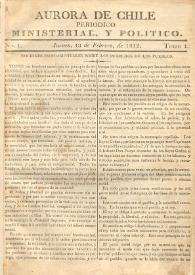 Aurora de Chile : periódico ministerial y político | Biblioteca Virtual Miguel de Cervantes