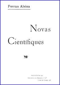 Novas científiques / Ferran Alsina | Biblioteca Virtual Miguel de Cervantes