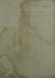 [Carta de Simón Bolívar Jefe Supremo de la República, Capitán General de los Ejércitos de Venezuela y Nueva Granada , etc. ... al Sr. General de División Manuel Cedeño, en el Cuartel General de San Fernando a 22 de mayo de 1818] | Biblioteca Virtual Miguel de Cervantes