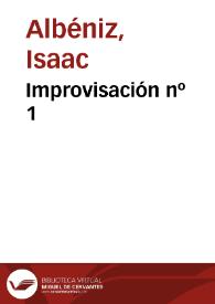 Improvisación nº 1 | Biblioteca Virtual Miguel de Cervantes