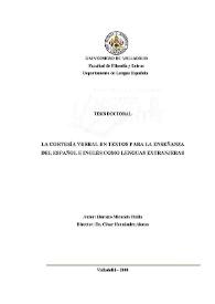 La cortesía verbal en textos para la enseñanza del español e inglés como lenguas extranjeras / Horacio Miranda Ubilla | Biblioteca Virtual Miguel de Cervantes