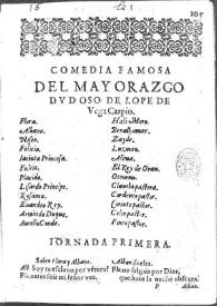 El mayorazgo dudoso / de Lope de Vega Carpio | Biblioteca Virtual Miguel de Cervantes