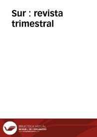Sur : revista trimestral | Biblioteca Virtual Miguel de Cervantes