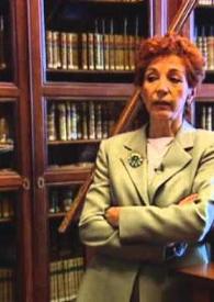 Procedimiento de consulta en la Real Biblioteca / interviene María Luisa López-Vidriero, directora de la Real Biblioteca | Biblioteca Virtual Miguel de Cervantes