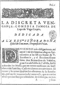 La discreta venganza : comedia famosa / Lope de Vega Carpio | Biblioteca Virtual Miguel de Cervantes