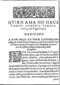 Quien ama no haga fieros : comedia famosa / Lope de Vega | Biblioteca Virtual Miguel de Cervantes