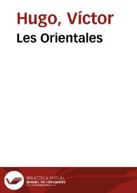 Les Orientales / Victor Hugo | Biblioteca Virtual Miguel de Cervantes