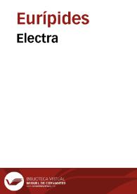 Electra / Euripides | Biblioteca Virtual Miguel de Cervantes