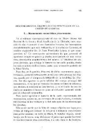 Descubrimientos arqueológicos efectuados en la ciudad de Carmona / Adolfo Fernández Casanova | Biblioteca Virtual Miguel de Cervantes