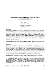 El hispano Marco Aurelio, el trono de Roma y la lengua de Homero / José B. Torres | Biblioteca Virtual Miguel de Cervantes