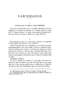 Canales de la Sierra. Datos inéditos / Fidel Fita | Biblioteca Virtual Miguel de Cervantes