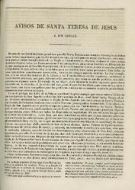 Avisos de Santa Teresa de Jesús a sus monjas | Biblioteca Virtual Miguel de Cervantes