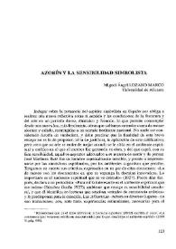Azorín y la sensibilidad simbolista / Miguel Ángel Lozano Marco | Biblioteca Virtual Miguel de Cervantes