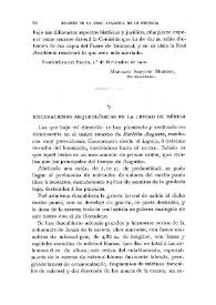 Excavaciones arqueológicas en la ciudad de Mérida / José Ramón Mélida | Biblioteca Virtual Miguel de Cervantes