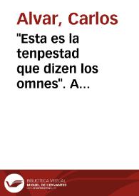 "Esta es la tenpestad que dizen los omnes". A propósito del cuento 14 del Sendebar / Carlos Alvar | Biblioteca Virtual Miguel de Cervantes