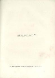 Espatolino / Gertrudis Gómez de Avellaneda | Biblioteca Virtual Miguel de Cervantes