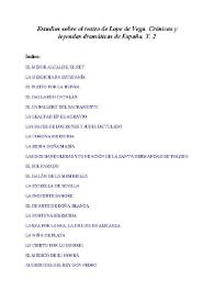 Estudios sobre el teatro de Lope de Vega. Crónicas y leyendas dramáticas de España. T. 2 / edición preparada por Enrique Sánchez Reyes | Biblioteca Virtual Miguel de Cervantes