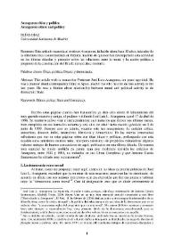 Aranguren: ética y política / Elías Díaz | Biblioteca Virtual Miguel de Cervantes