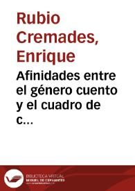 Afinidades entre el género cuento y el cuadro de costumbres: Carlos Frontaura / Enrique Rubio Cremades | Biblioteca Virtual Miguel de Cervantes