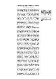 Neruda: con la perspectiva de 25 años / José Carlos Rovira | Biblioteca Virtual Miguel de Cervantes