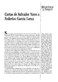 Cartas de Salvador Novo a Federico García Lorca / James Valender | Biblioteca Virtual Miguel de Cervantes