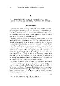Antigüedades romanas de Poza de la Sal, en el partido de Briviesca, provincia de Burgos / Fidel Fita | Biblioteca Virtual Miguel de Cervantes