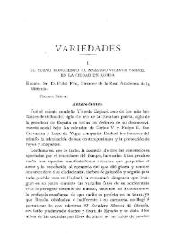 El nuevo monumento al maestro Vicente Espinel en la ciudad de Ronda / Antonio Madrid Muñoz | Biblioteca Virtual Miguel de Cervantes
