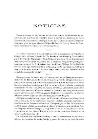 Noticias. Boletín de la Real Academia de la Historia, tomo 69 (diciembre 1916). Cuaderno VI / J.P.de G. | Biblioteca Virtual Miguel de Cervantes