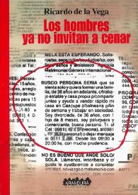 Los hombres ya no invitan a cenar / Ricardo de la Vega | Biblioteca Virtual Miguel de Cervantes