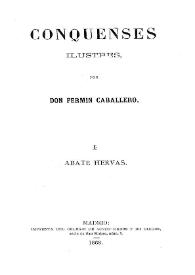 Abate Hervás / Por Don Fermín Caballero | Biblioteca Virtual Miguel de Cervantes