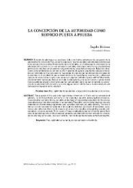 La concepción de la autoridad como servicio puesta a prueba / Ángeles Ródenas | Biblioteca Virtual Miguel de Cervantes