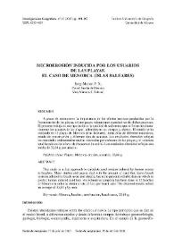 Microerosión inducida por los usuarios de la playas. El caso de Menorca (Islas Baleares) / F.X. Roig-Munar | Biblioteca Virtual Miguel de Cervantes
