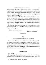 Antigüedades romanas de Alarcos | Biblioteca Virtual Miguel de Cervantes