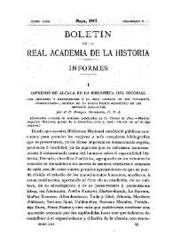 Impresos de Alcalá en la Biblioteca del Escorial, con adiciones y correcciones de la obra "Ensayo de una tipografía complutense", seguida de un nuevo índice alfabético de los impresos alcalaínos, por el P. Benigno Fernández, O.S.A. | Biblioteca Virtual Miguel de Cervantes