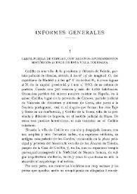 Carta-puebla de Cedillo, con algunos apuntamientos históricos acerca de este villa toledana / El Conde de Cedillo | Biblioteca Virtual Miguel de Cervantes
