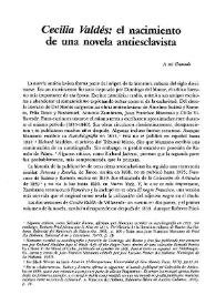 Cecilia Valdés: el nacimiento de una novela antiesclavista / William Luis | Biblioteca Virtual Miguel de Cervantes