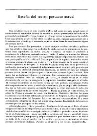 Reseña del teatro peruano actual / Robert J. Morris | Biblioteca Virtual Miguel de Cervantes
