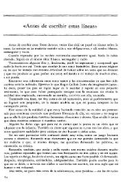 Antes de escribir estas líneas / Blanca Varela | Biblioteca Virtual Miguel de Cervantes