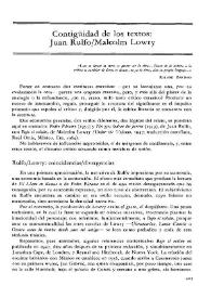 Contigüidad de los textos: Juan Rulfo-Malcom Lowry / Sonia Mattalía | Biblioteca Virtual Miguel de Cervantes